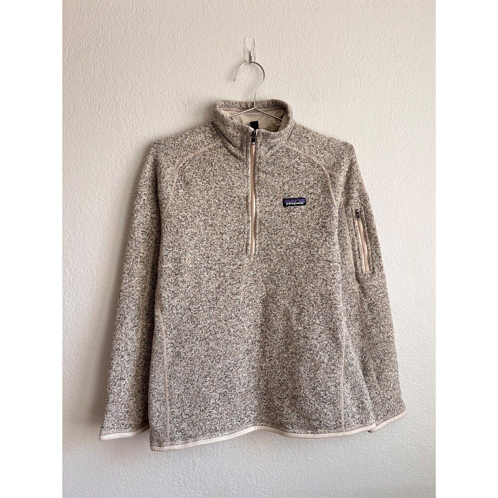 Patagonia Women's 1/4 Better Sweater in Pelican Neutral Size LARGE